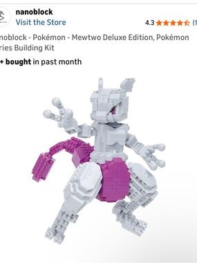 nanoblock Mewtwo Deluxe Edition Building Kit - White & Purple